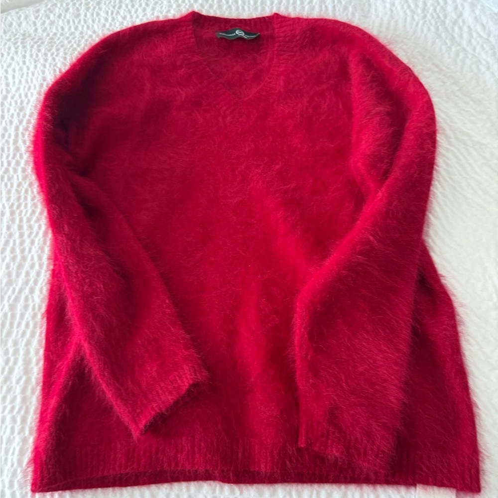 Alexander McQueen V-Neck Red Sweater